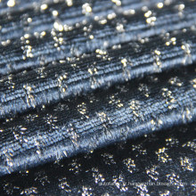 Tissu en velours métallique en argent en argent en polyester